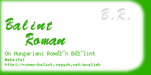 balint roman business card
